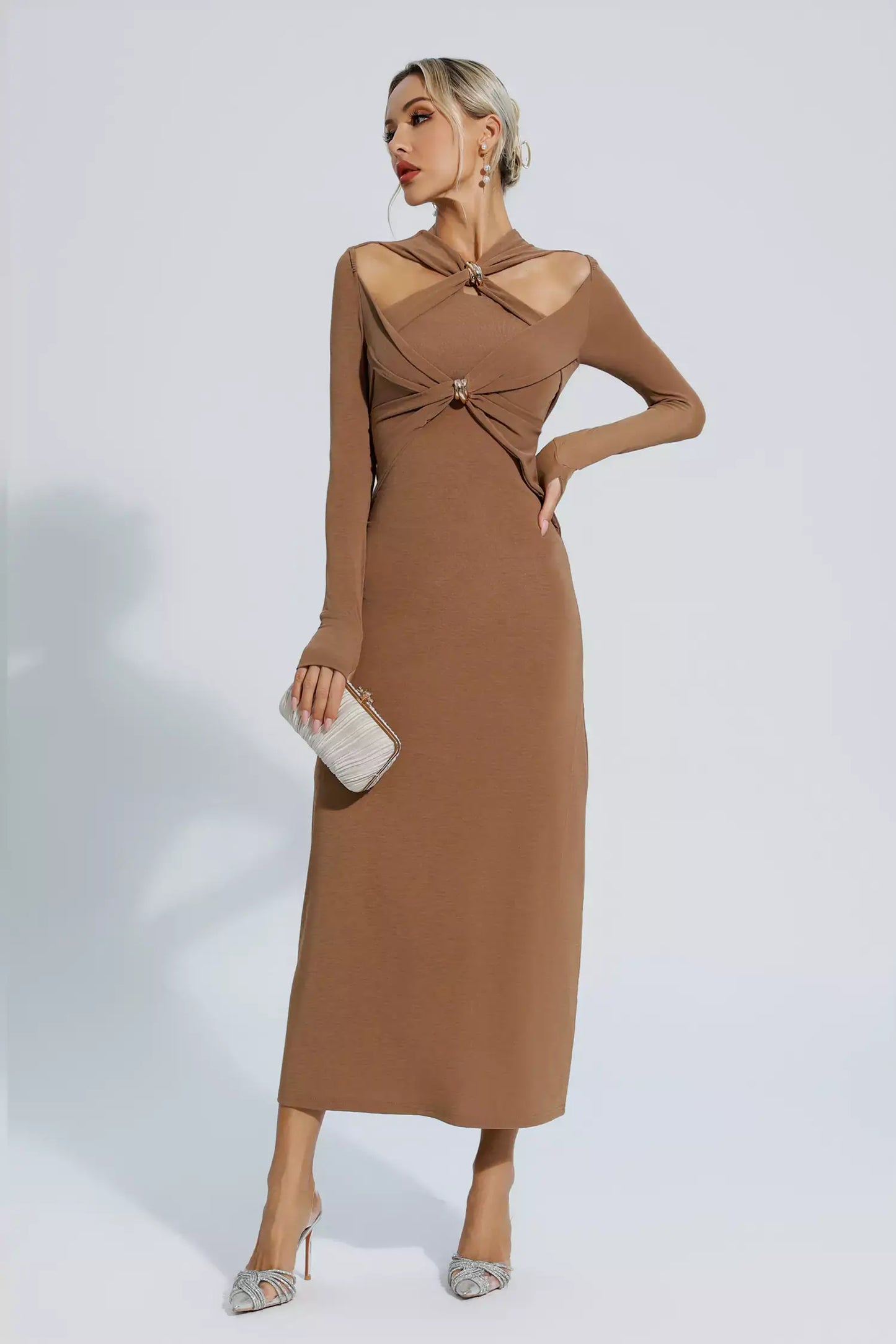 Long Sleeve Cut Out Dress - Lizzie