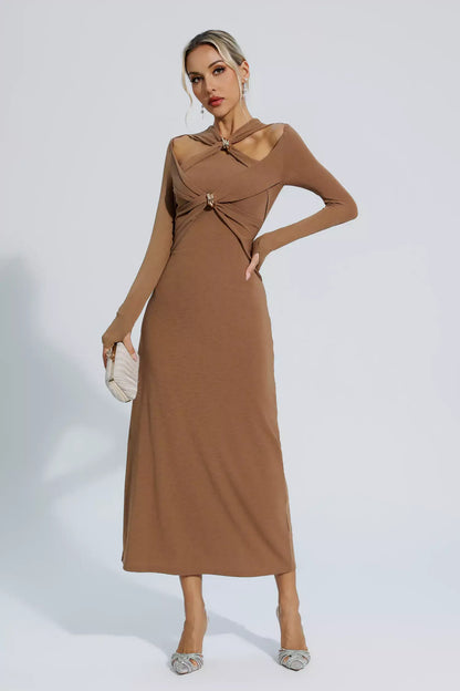 Long Sleeve Cut Out Dress - Lizzie