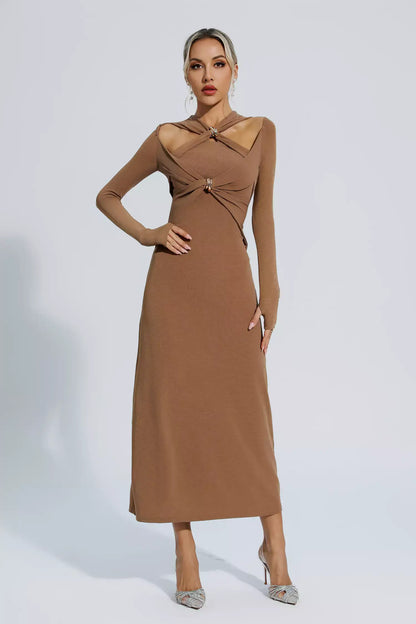 Long Sleeve Cut Out Dress - Lizzie