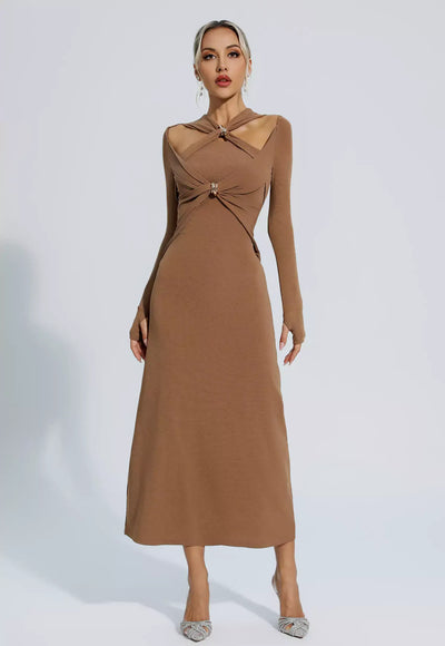 Long Sleeve Cut Out Dress - Lizzie