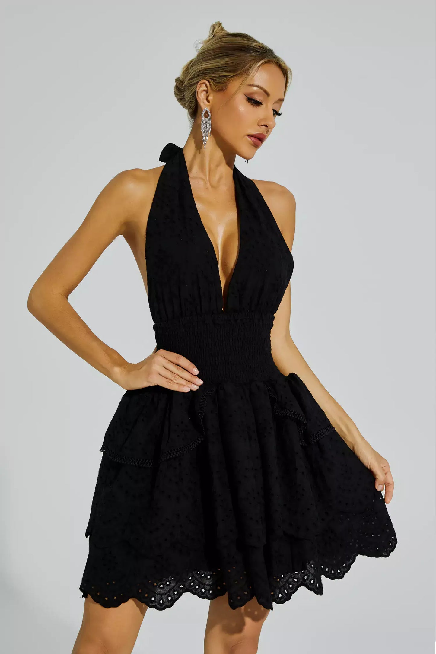 Backless A Line Lace Up Dress - Bella