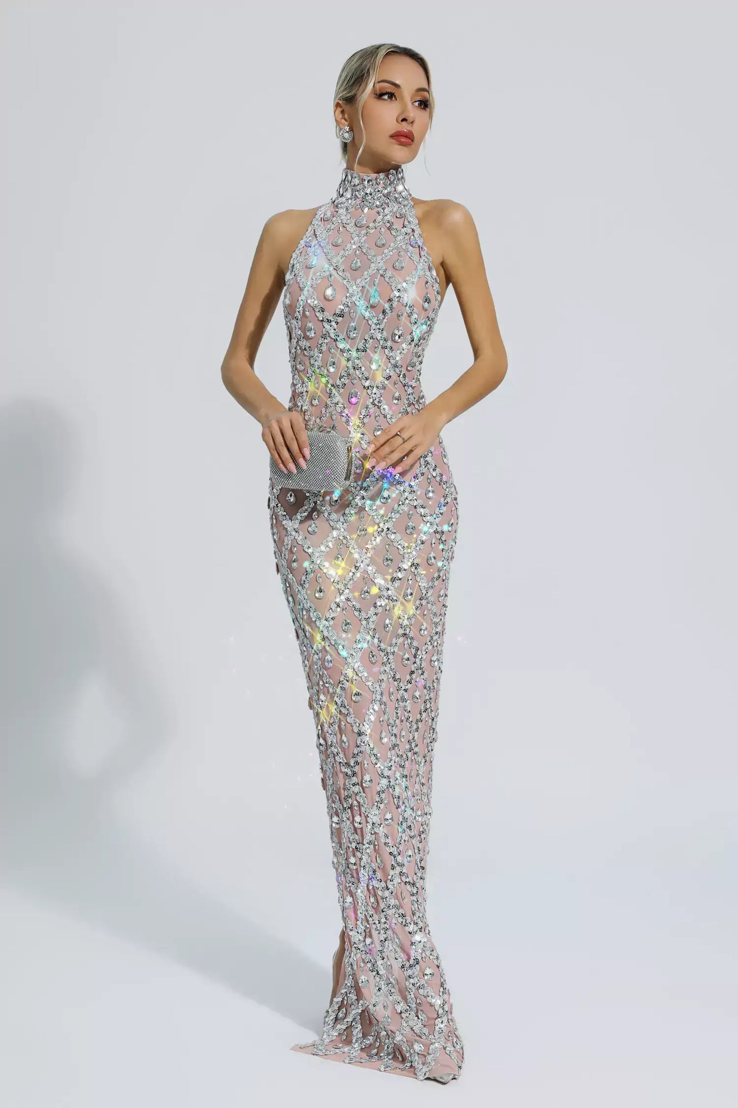 Sparkly Rhinestones Dress - Liona