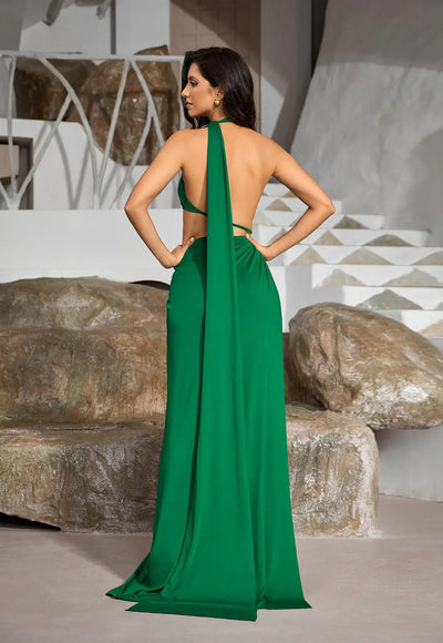 One Shoulder Slit Dress - Odarian