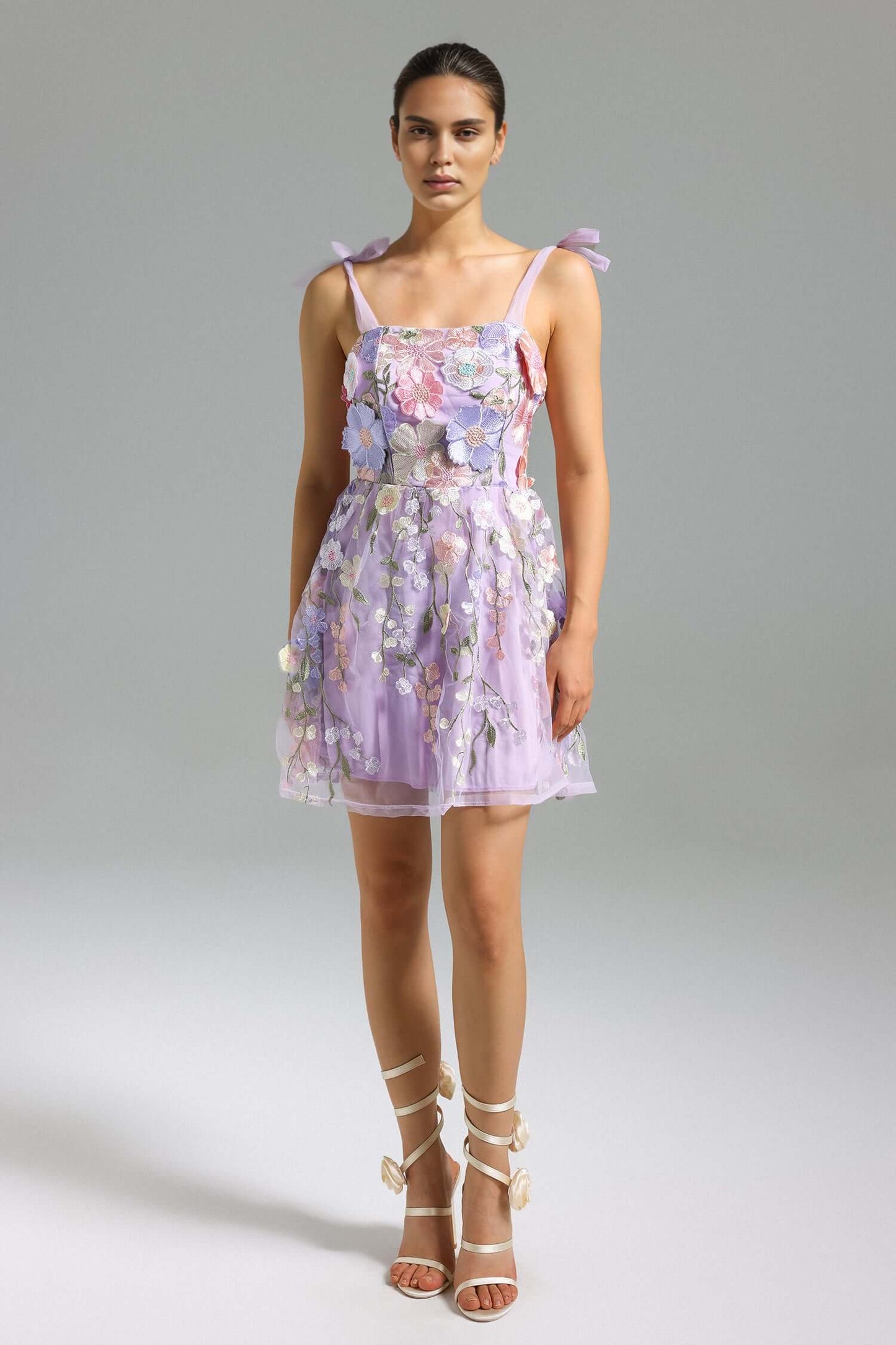 3D Embroidery Tulle Dress - Nadja