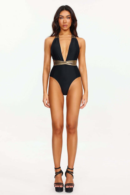 Black One Piece Swimsuit - Amara