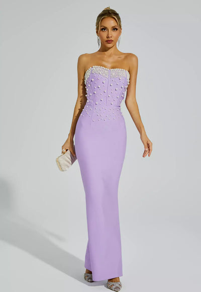 Strapless Pearl Mermaid Dress - Rovena