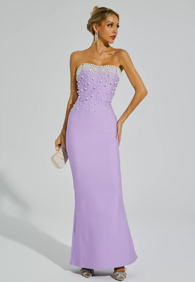 Strapless Pearl Mermaid Dress - Rovena