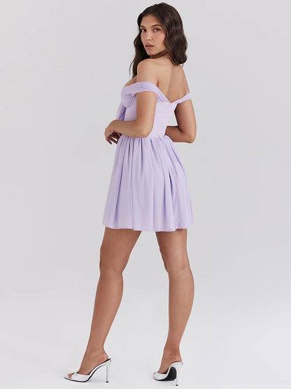 Off-shoulder Mini Dress - Danny