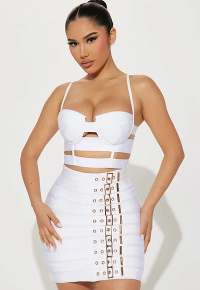 Cut Out Metal Belt Set - Lidie