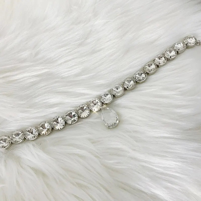 Exaggerated Rhinestone Necklace - Elsie