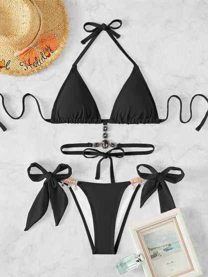 Sexy Criss Cross Bikini Set - Ginna