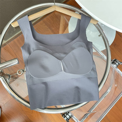 Built in Bra Square Neck One-piece Fixed Cup Top - Carrie