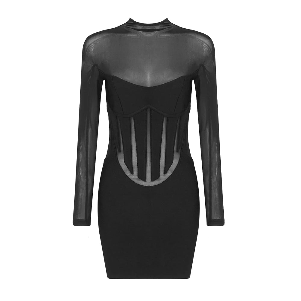 Long Sleeve Bodycon Dress - Debby