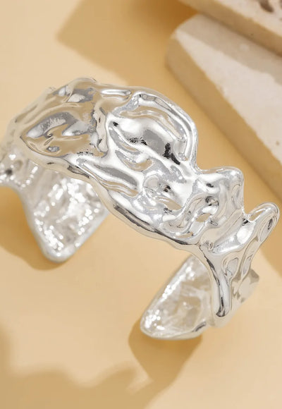 Irregular Liquid Metal Bracelet - Naomi