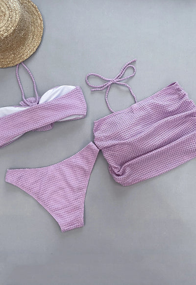 Crochet Three Pieces Bikini Set - Jojo