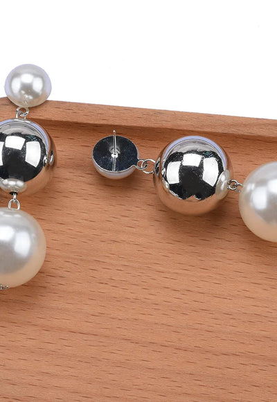 Metal Pearl Drop Earring - Landry