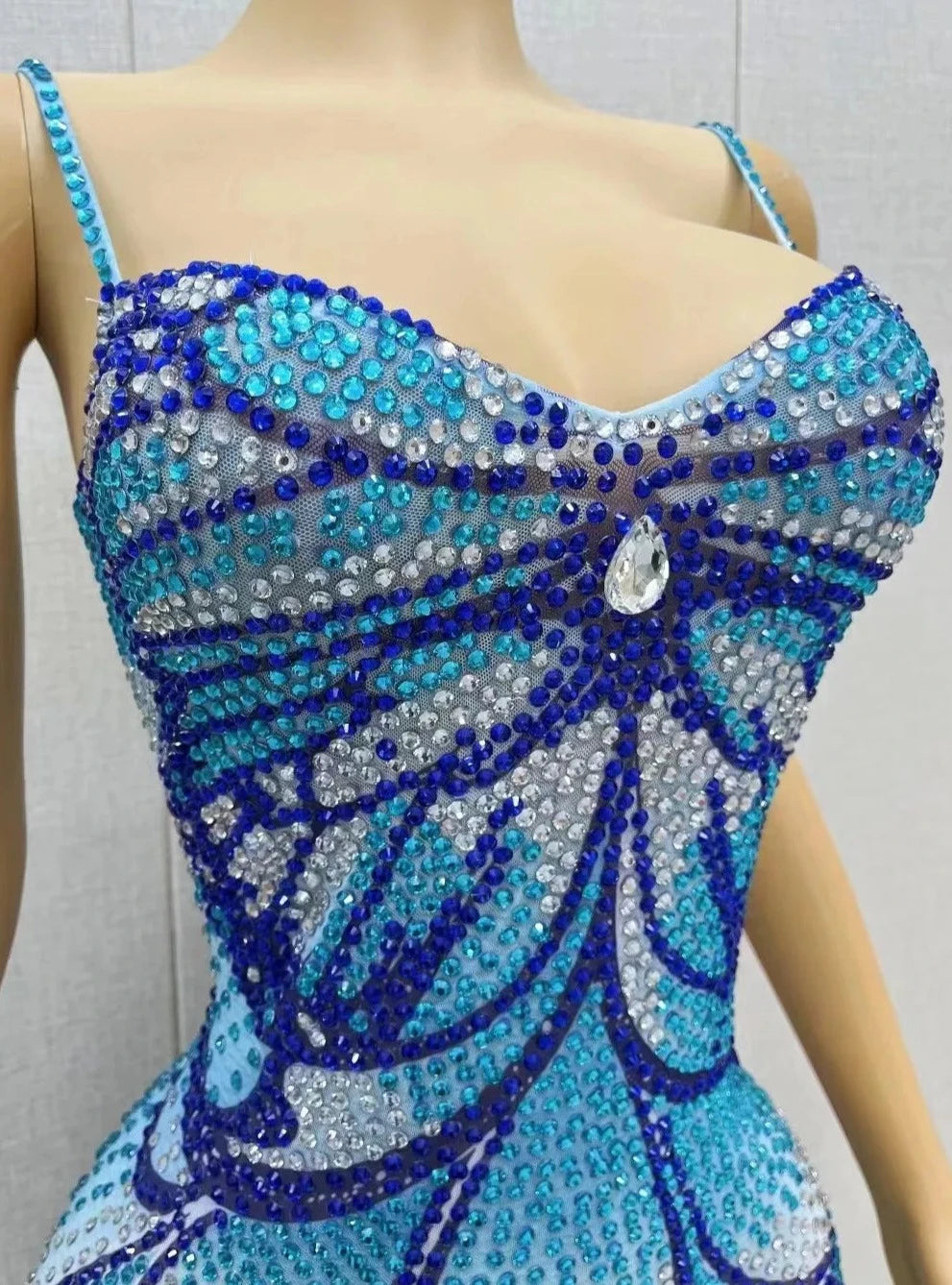 Rhinestones Butterfly Dress - Gretta