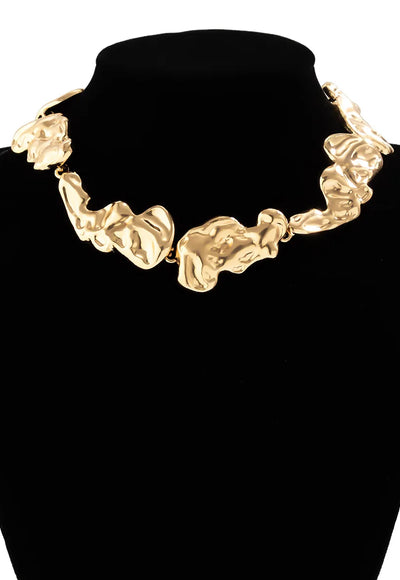 Irregular Liquid Metal Choker - Naomi