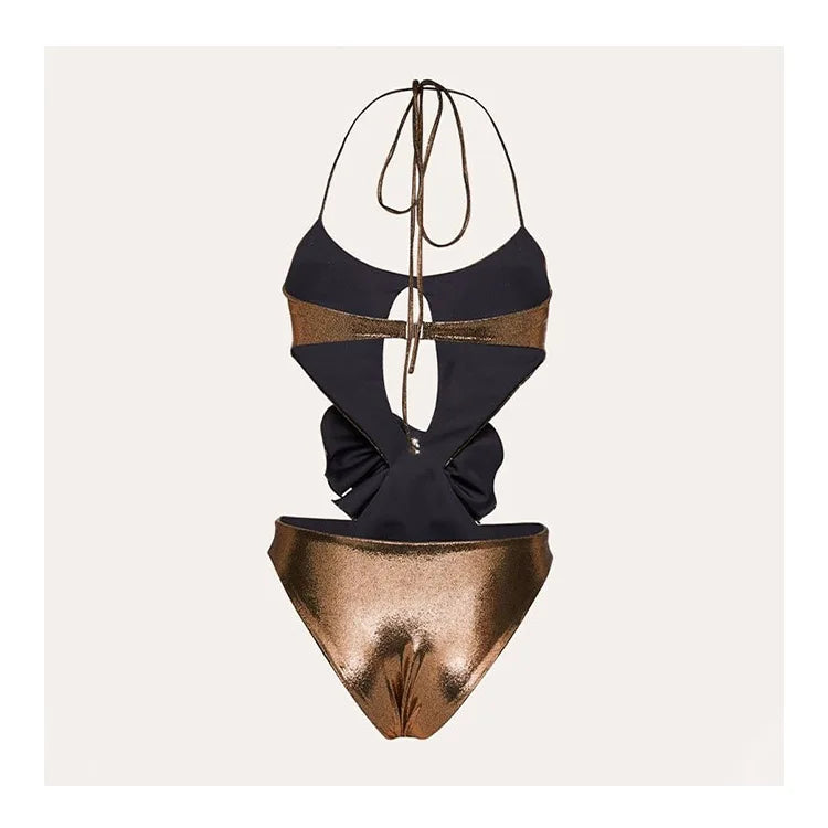 Metallic Bronze Swimsuit - Diana