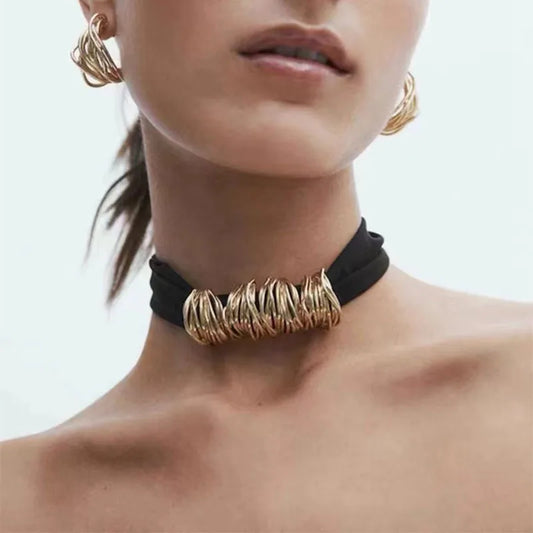 Metal Geometry Choker - Gori