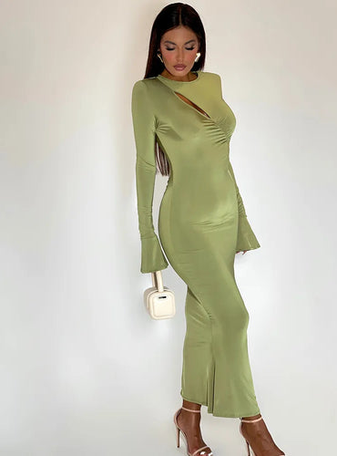 Sexy Bodycon Long Sleeve Cut Out Dress - Beatrice