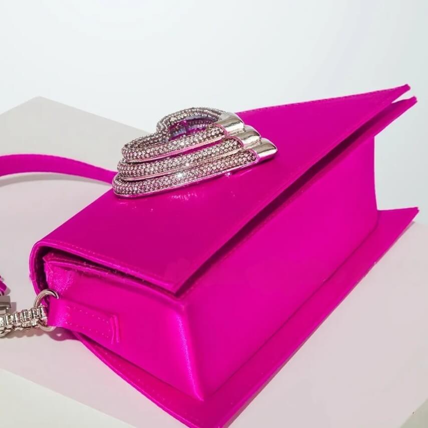 Heart Shaped Satin Handbags - Livian