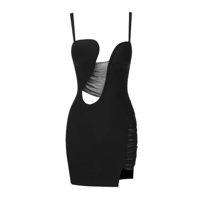 Sexy Black Hollow Out Dress - Mia