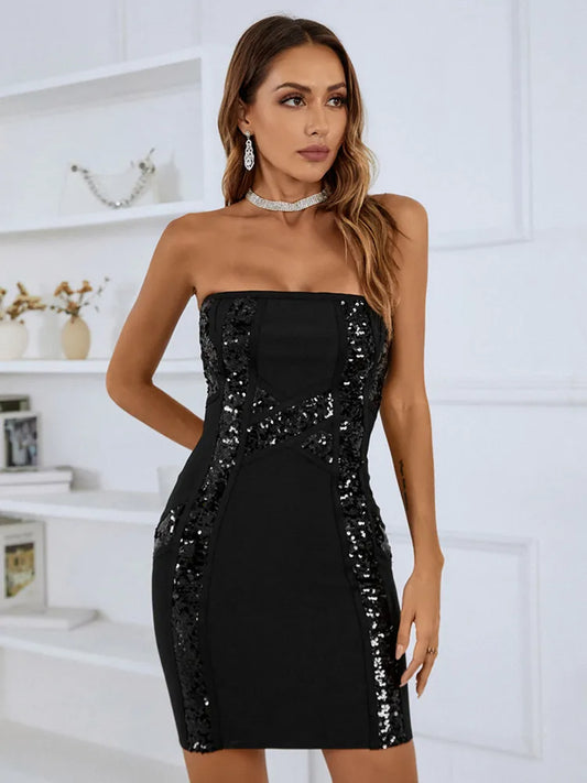 Strapless Bodycon Tube Dress - Miel