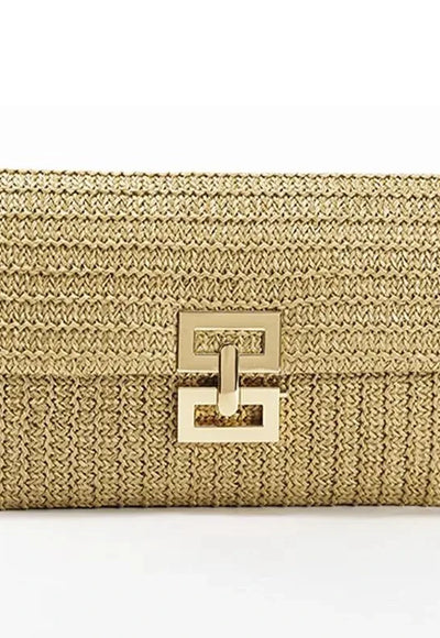 Straw Envelope Evening Party Handbag - Jessica