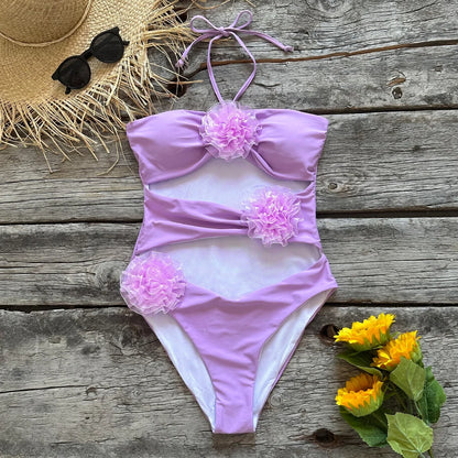 Sexy Floral One Piece Swimsuit - Olivia