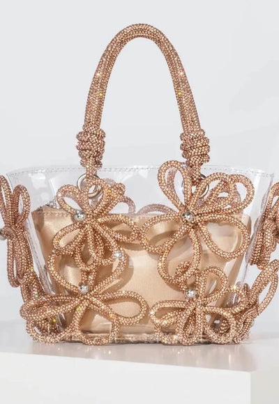 Diamond Flower Transparent Bag - Cassia