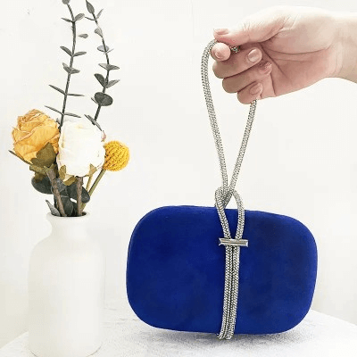 Luxury Fashionable Velvet Handle Clutch - Sophie