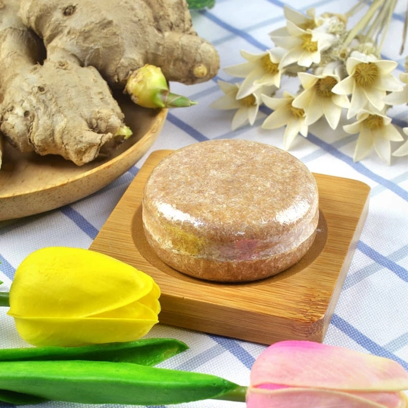 La barra de champú original vegana y natural para el tratamiento del cabello - Jengibre orgánico