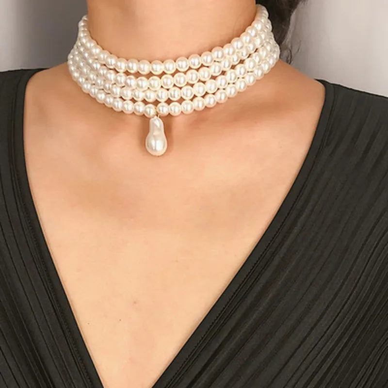 Multilayer Pearl Choker - Jenn