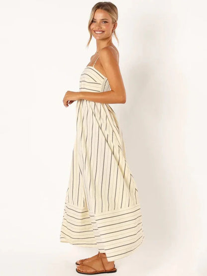 Striped Cut Out Dress - Leslie