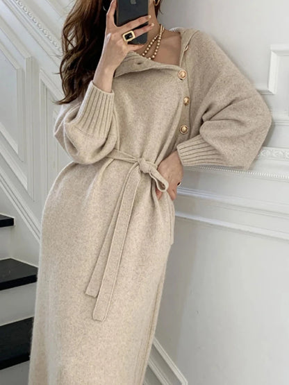 Turtleneck Long Sleeve Dress - Taylor