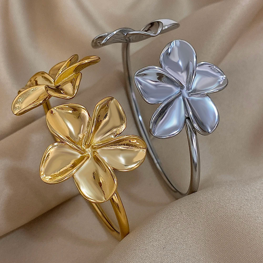 Flower Cuff Bracelet - Ethel