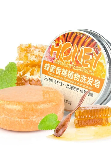 The Original Vegan and Natural Hair Treatment Shampoo Bar - Organic Honey