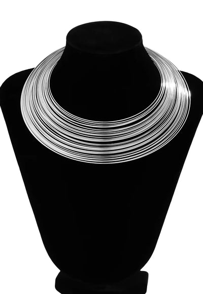 Wire Open Cuff Necklace - Kendal