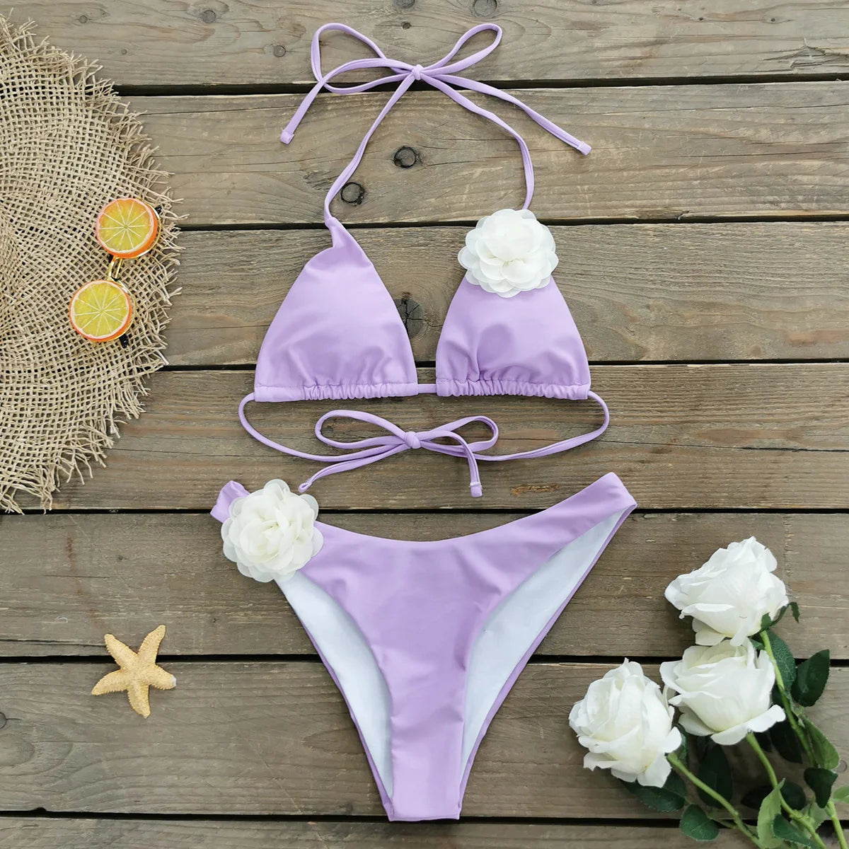 Sexy 3D Flower Bikini - Emilia