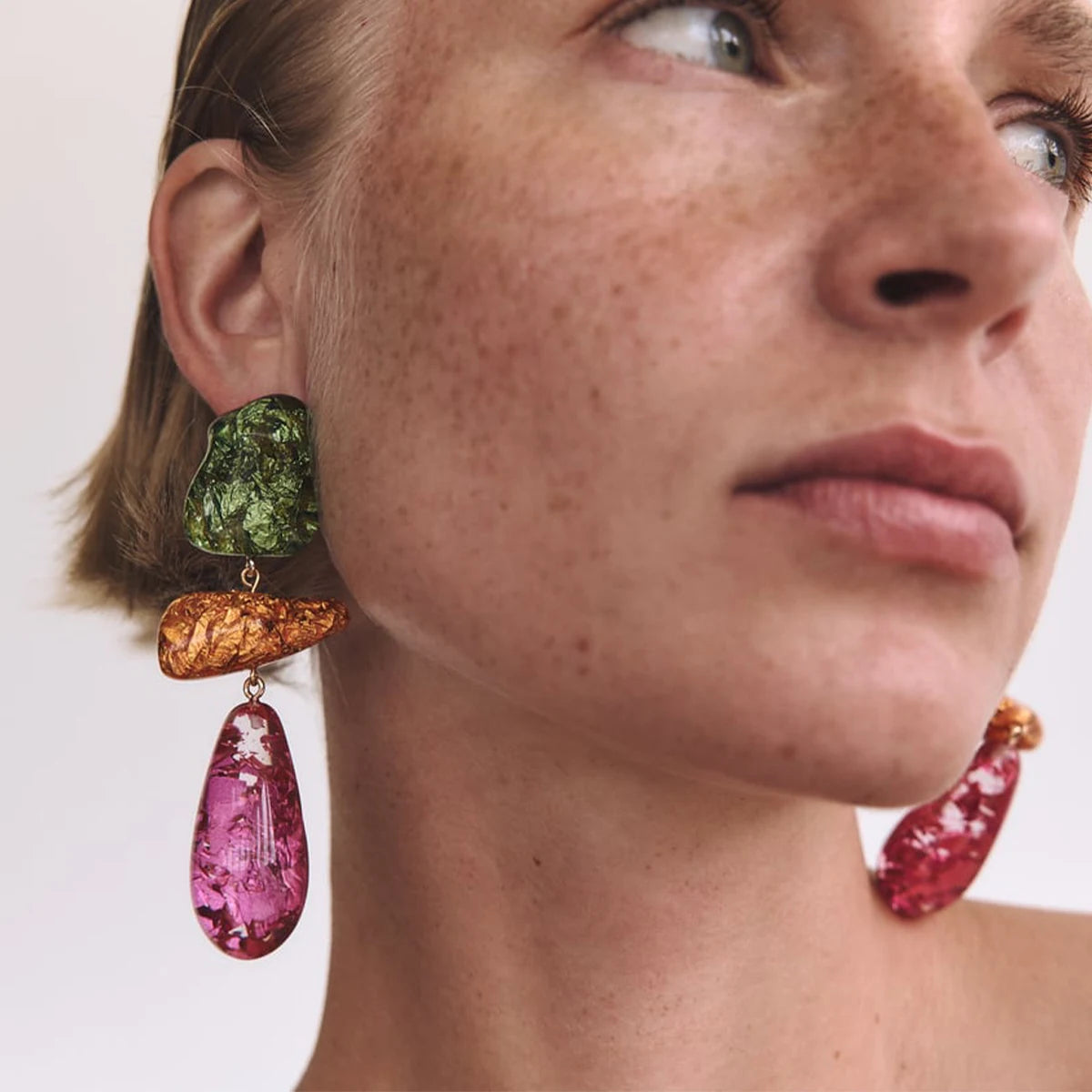 Resin Colorful Earring - Catrina