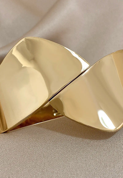 Chunky Crossed Cuff Bracelet - Noah