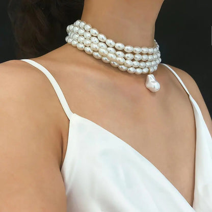 Multilayer Pearl Choker - Jenn