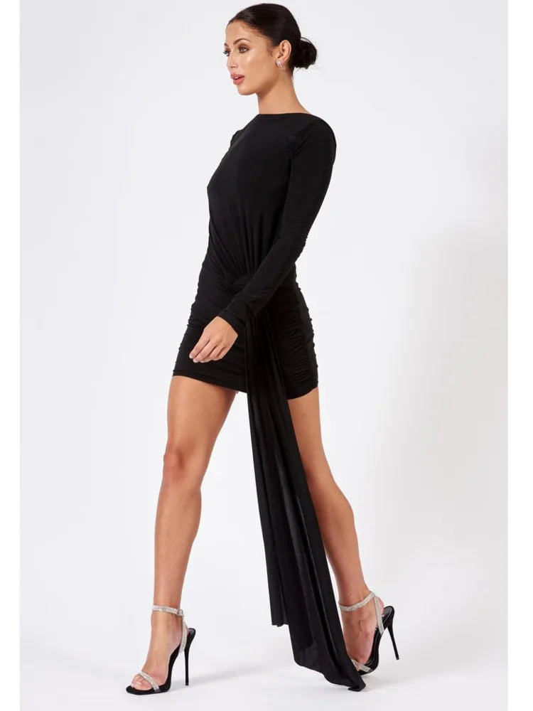 Long Sleeved Backless Dress - Berta