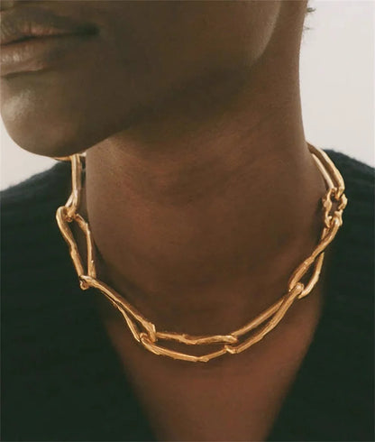 Metal Irregular Chunky Choker - Mihaile