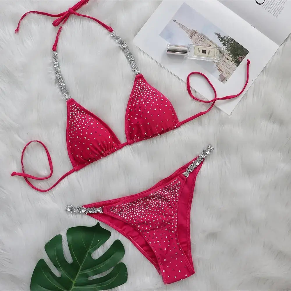 Shiny Rhinestone Bikini - Tulia