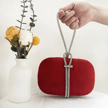 Luxury Fashionable Velvet Handle Clutch - Sophie