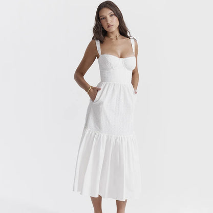 Spaghetti Strap Midi Dress - Lauren