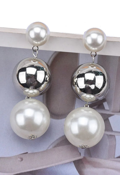 Metal Pearl Drop Earring - Landry