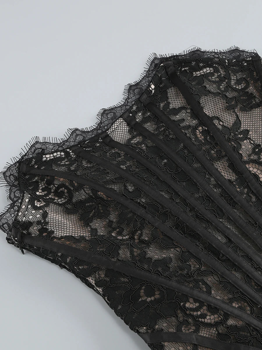 Lace Sexy Strapless Dress - Giorgina